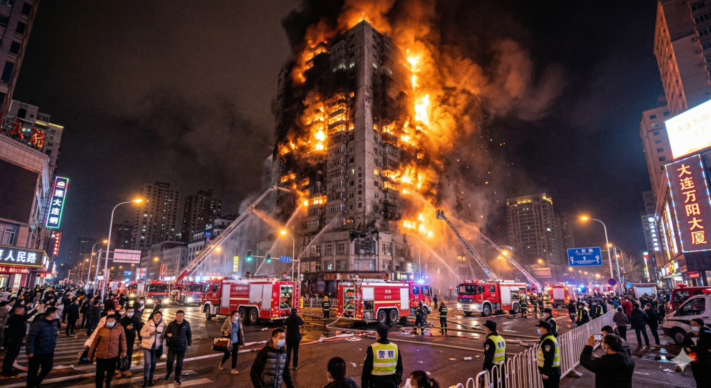 चीन में भीषण आग: तबाही का मंजर – 27 मार्च 2026 को लिआओनिंग प्रांत में लगी आग ने मचाई तबाही, जान-माल का भारी नुकसान