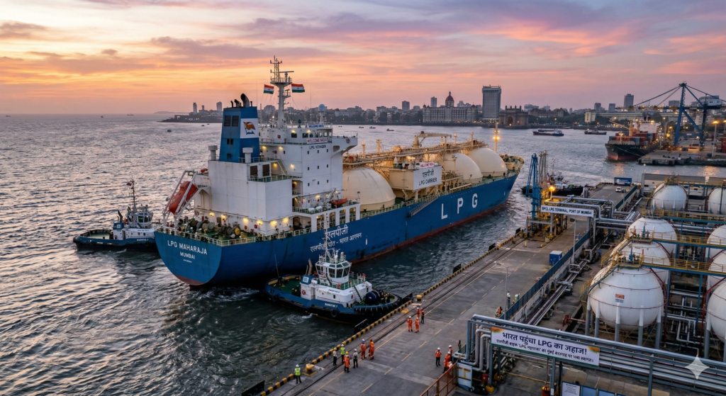 भारत पहुंचा LPG का जहाज: 27 मार्च 2026 को हार्मुज संकट के बीच राहत की खबर – घरेलू गैस की कमी दूर होगी? पूरी अपडेट और विश्लेषण
