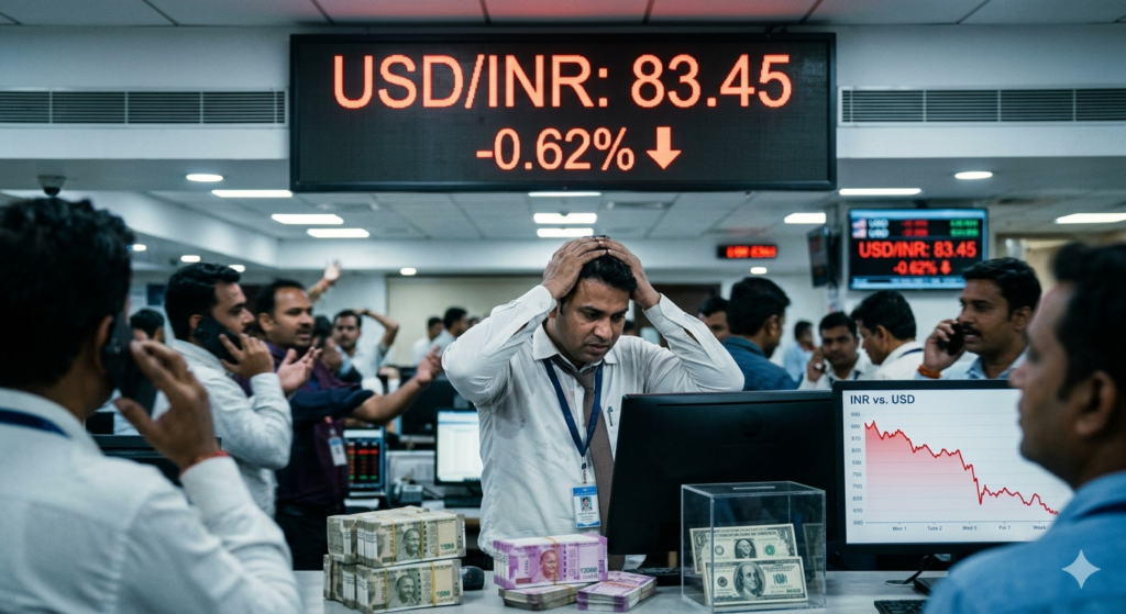 डॉलर के सामने गिरता रुपया: 26 मार्च 2026 को USD-INR 94 के पार, ईरान युद्ध और तेल संकट ने मचा दिया हड़कंप – क्या है कारण, असर और बचाव का रास्ता?