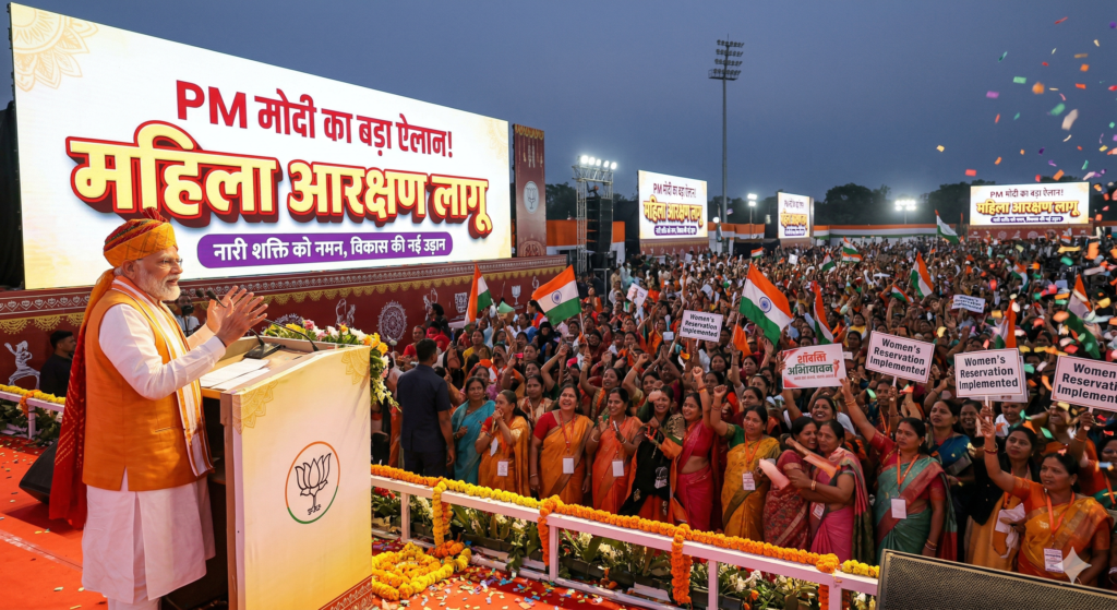 PM मोदी का बड़ा ऐलान! महिला आरक्षण लागू करने के लिए तैयार मास्टरप्लान, संसद सत्र 16 अप्रैल से