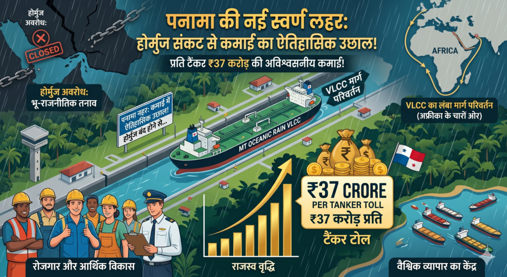 होर्मुज बंद होने से Panama Canal पर पड़ी बरसात: एक टैंकर पर ₹37 करोड़, छोटे देश की बड़ी कमाई