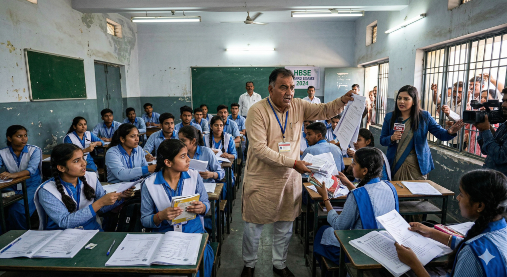 पानीपत में HBSE 12वीं बोर्ड परीक्षा में सामूहिक नकल का सनसनीखेज खुलासा: CCTV फुटेज ने उजागर की 32 छात्रों की साजिश, UMC केस और स्टाफ-पुलिस पर FIR की सिफारिश!