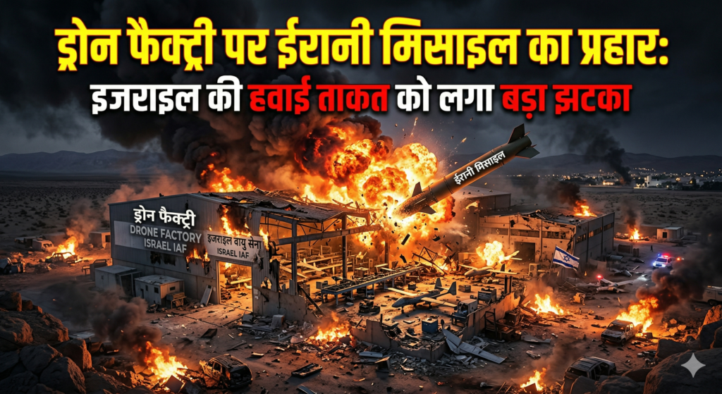 ड्रोन फैक्ट्री पर ईरानी मिसाइल का प्रहार: इजराइल की हवाई ताकत को लगा बड़ा झटका
