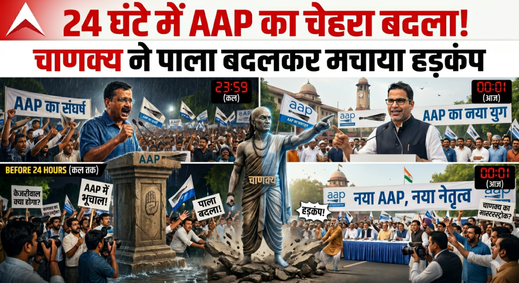 24 घंटे में AAP का चेहरा बदला! चाणक्य ने पाला बदलकर मचाया हड़कंप