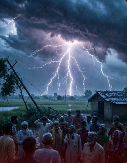 UP में बिजली गिरने से 8 मौतें, 10 घायल! भारी बारिश ने मचाई तबाही, सरकार ने घोषित किया मुआवजा