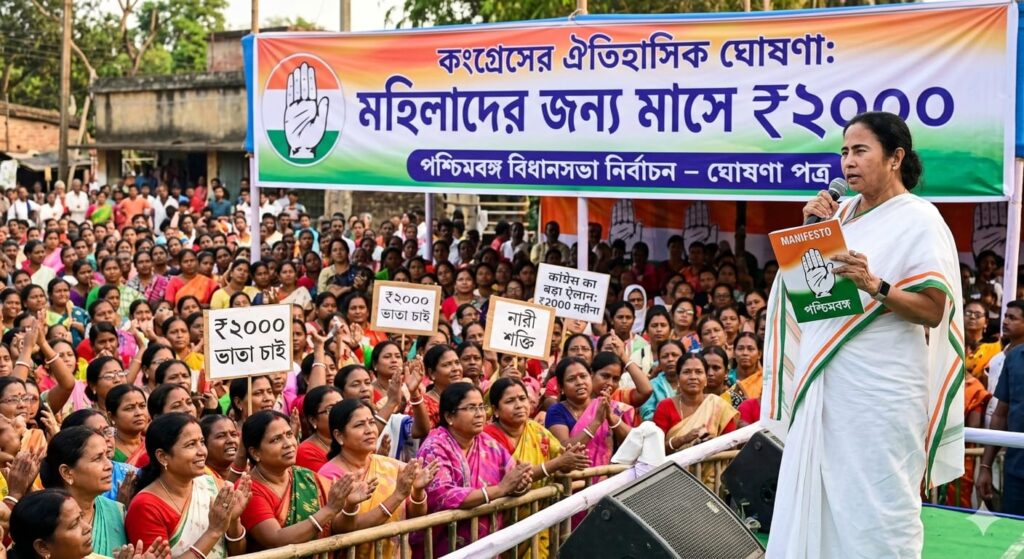 ₹2000 महीना महिलाओं को! कांग्रेस ने पश्चिम बंगाल में किया बड़ा ऐलान, घोषणा पत्र आया