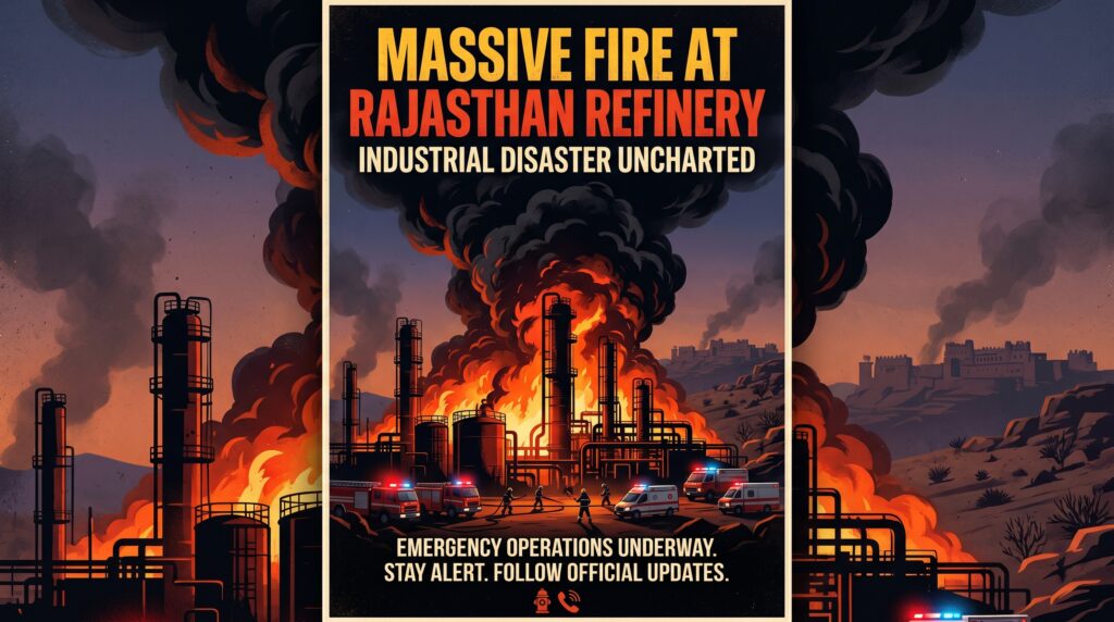 राजस्थान रिफाइनरी में भीषण आग: कई लोग घायल, बचाव कार्य तेज