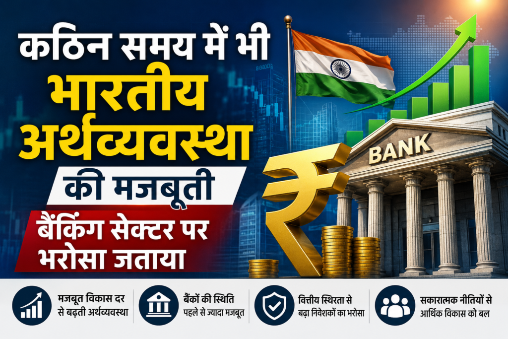कठिन समय में भी भारतीय अर्थव्यवस्था की मजबूती, बैंकिंग सेक्टर पर भरोसा जताया