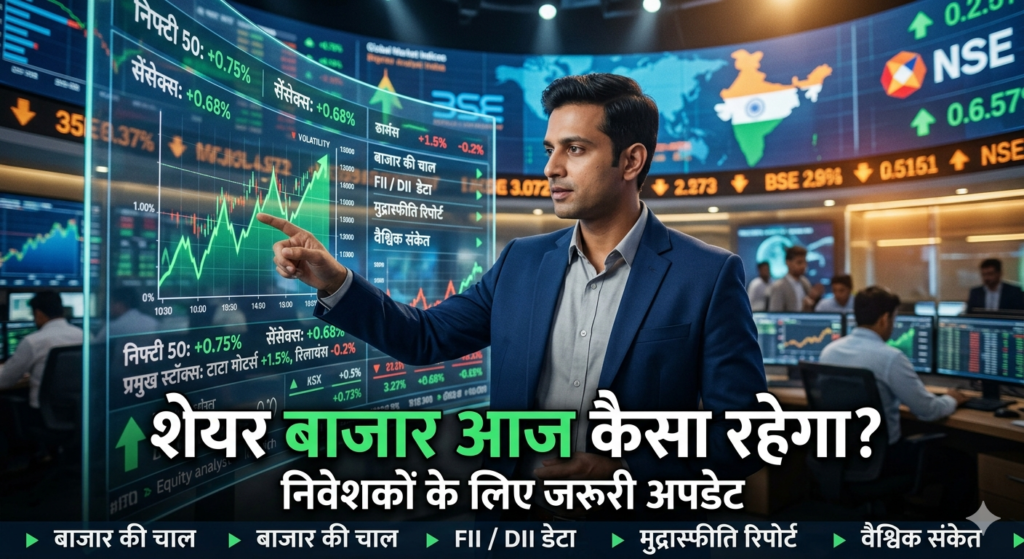 शेयर बाजार आज कैसा रहेगा? निवेशकों के लिए जरूरी अपडेट