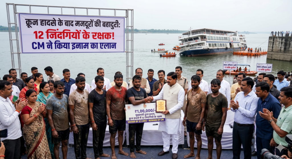 12 जिंदगियों के रक्षक! क्रूज हादसे के बाद मजदूरों की छलांग, CM ने किया इनाम का एलान