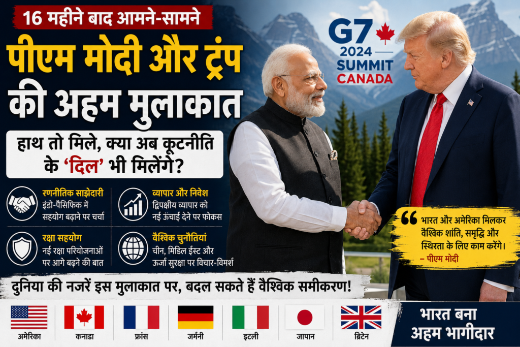 G7 समिट में 16 महीने बाद आमने-सामने पीएम मोदी और ट्रंप: हाथ तो मिले, क्या अब कूटनीति के ‘दिल’ भी मिलेंगे?