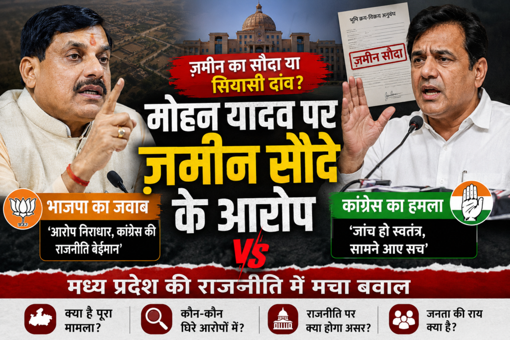 मोहन यादव पर कथित ज़मीन सौदे के आरोपों से गरमाई मध्य प्रदेश की राजनीति, भाजपा-कांग्रेस आमने-सामने